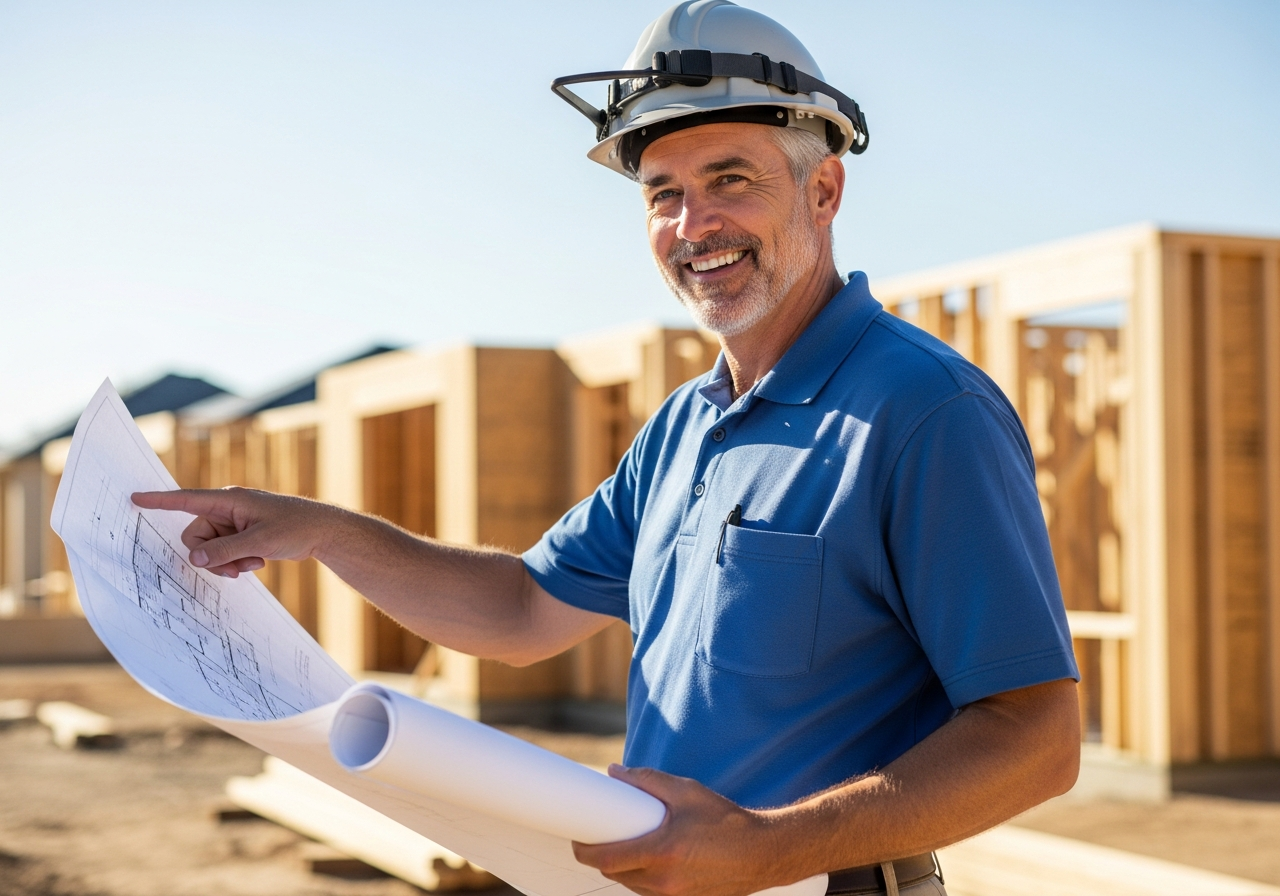 Home builder on site reviewing Tarion warranty items in PropCare